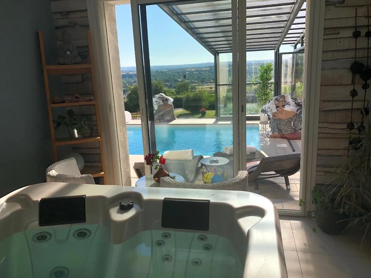 Logement Avec Piscine Couverte Chauffee Du 15 Avril A Octobre Et Spa Privatifs, Vue Estivareilles  France